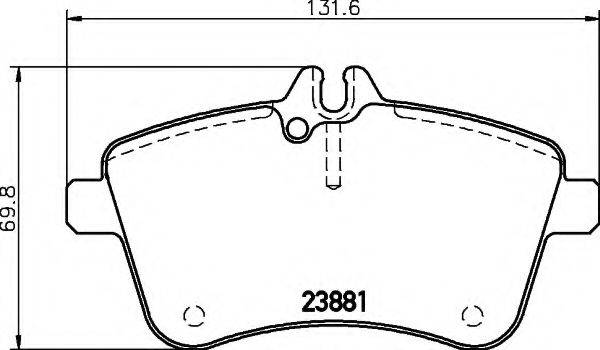 HELLA 8DB355010331 Комплект гальмівних колодок, дискове гальмо