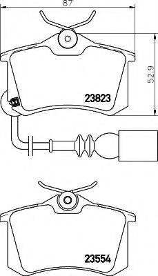 HELLA 8DB355010781 Комплект гальмівних колодок, дискове гальмо