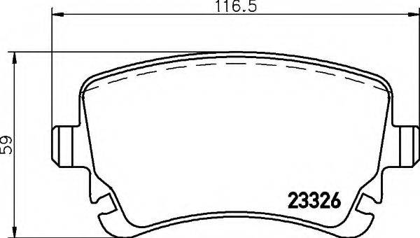 HELLA 8DB355015951 Комплект гальмівних колодок, дискове гальмо