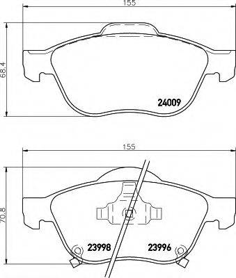 HELLA 8DB355011041 Комплект гальмівних колодок, дискове гальмо