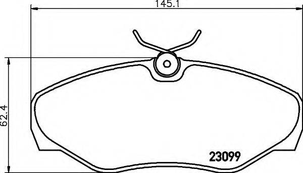 HELLA 8DB355011091 Комплект гальмівних колодок, дискове гальмо