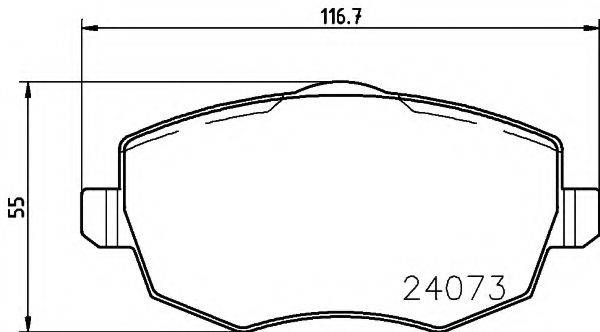 HELLA 8DB355011231 Комплект гальмівних колодок, дискове гальмо