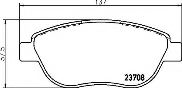 HELLA 8DB355011331 Комплект гальмівних колодок, дискове гальмо