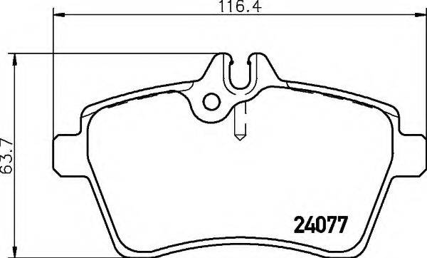 HELLA 8DB355011371 Комплект гальмівних колодок, дискове гальмо