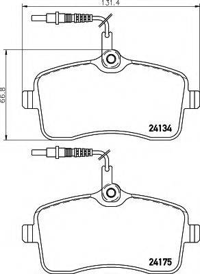 HELLA 8DB355011481 Комплект гальмівних колодок, дискове гальмо