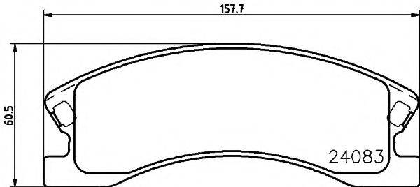 HELLA 8DB355011541 Комплект гальмівних колодок, дискове гальмо