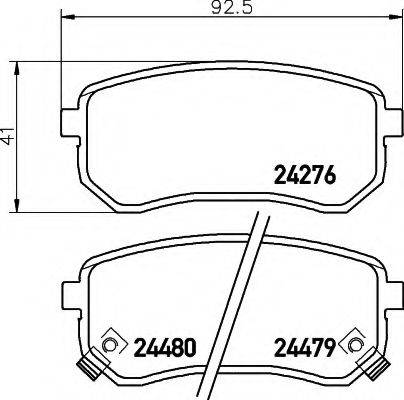 HELLA 8DB355006581 Комплект гальмівних колодок, дискове гальмо