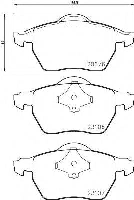 HELLA 8DB355006921 Комплект гальмівних колодок, дискове гальмо