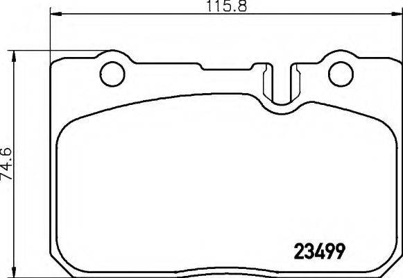 HELLA 8DB355013231 Комплект гальмівних колодок, дискове гальмо