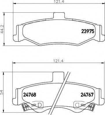 HELLA 8DB355013391 Комплект гальмівних колодок, дискове гальмо