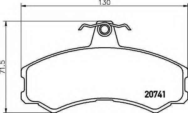 HELLA 8DB355013441 Комплект гальмівних колодок, дискове гальмо