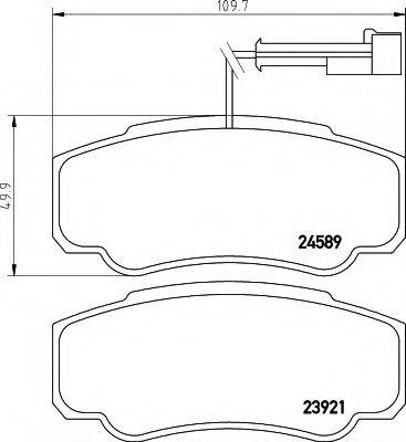 HELLA 8DB355013511 Комплект гальмівних колодок, дискове гальмо