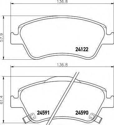 HELLA 8DB355013561 Комплект гальмівних колодок, дискове гальмо