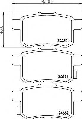 HELLA 8DB355013631 Комплект гальмівних колодок, дискове гальмо