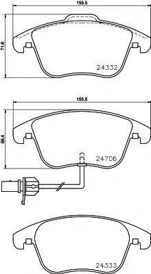 HELLA 8DB355013861 Комплект гальмівних колодок, дискове гальмо