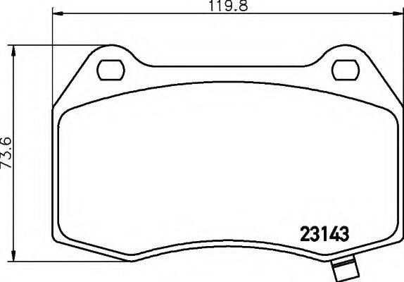 HELLA 8DB355014461 Комплект гальмівних колодок, дискове гальмо