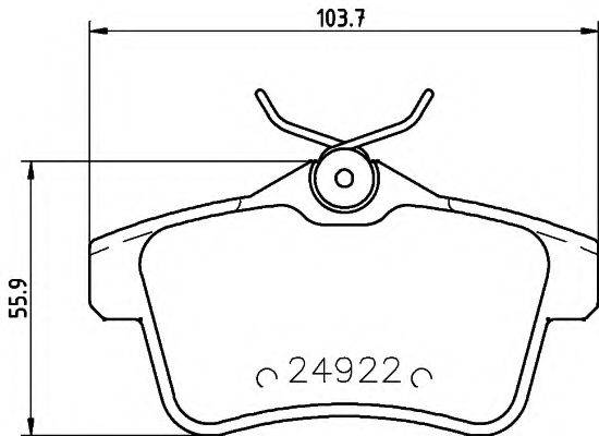 HELLA 8DB355014531 Комплект гальмівних колодок, дискове гальмо