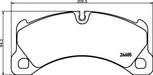 HELLA 8DB355015131 Комплект гальмівних колодок, дискове гальмо