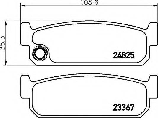 HELLA 8DB355015271 Комплект гальмівних колодок, дискове гальмо