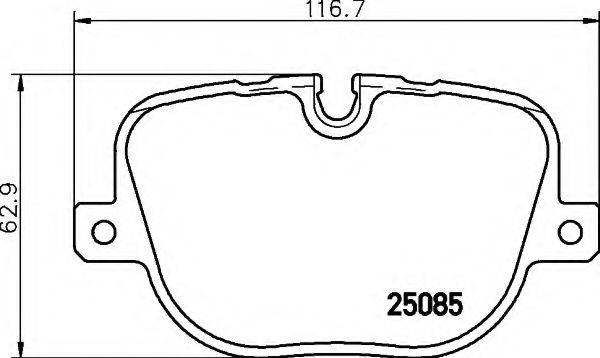 HELLA 8DB355015451 Комплект гальмівних колодок, дискове гальмо