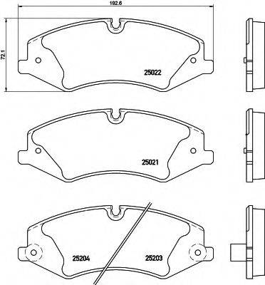 HELLA 8DB355015551 Комплект гальмівних колодок, дискове гальмо