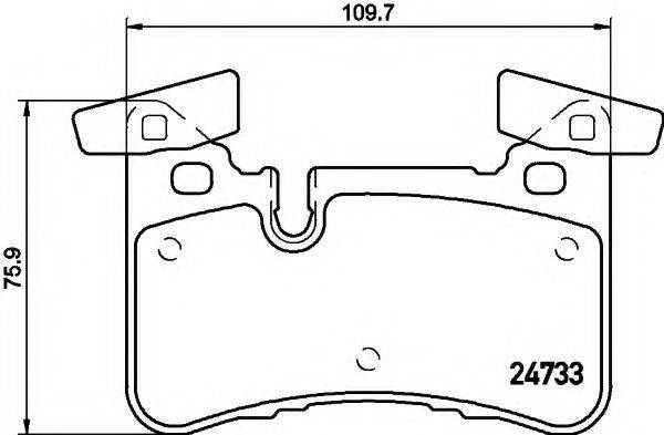 HELLA 8DB355015721 Комплект гальмівних колодок, дискове гальмо