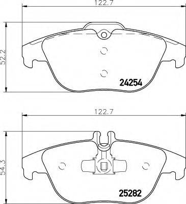 HELLA 8DB355016281 Комплект гальмівних колодок, дискове гальмо