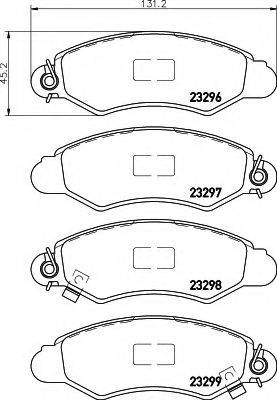 HELLA 8DB355017011 Комплект гальмівних колодок, дискове гальмо