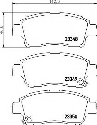 HELLA 8DB355017071 Комплект гальмівних колодок, дискове гальмо