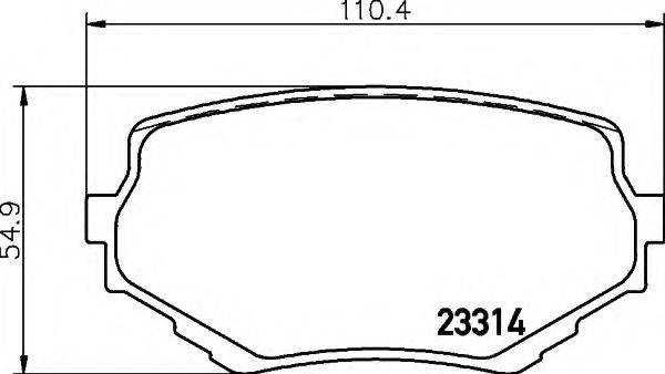 HELLA 8DB355017181 Комплект гальмівних колодок, дискове гальмо