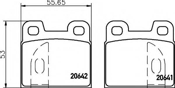 HELLA 8DB355017391 Комплект гальмівних колодок, дискове гальмо