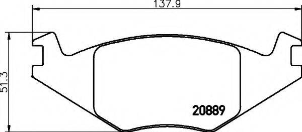 HELLA 8DB355017491 Комплект гальмівних колодок, дискове гальмо