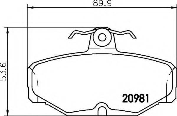 HELLA 8DB355017621 Комплект гальмівних колодок, дискове гальмо