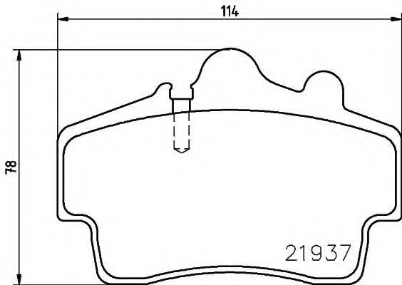 HELLA 8DB355018471 Комплект гальмівних колодок, дискове гальмо