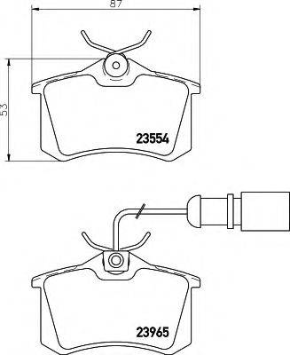 HELLA 8DB355018601 Комплект гальмівних колодок, дискове гальмо