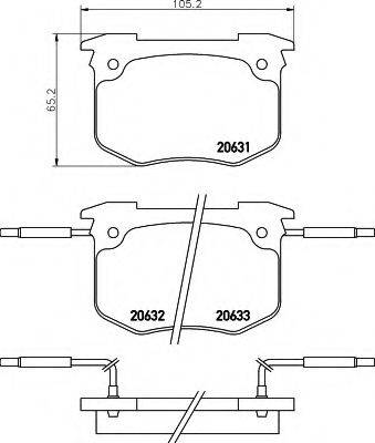 HELLA 8DB355018901 Комплект гальмівних колодок, дискове гальмо