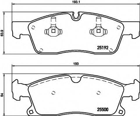 HELLA 8DB355019821 Комплект гальмівних колодок, дискове гальмо