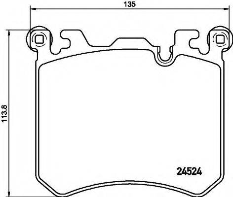 HELLA 8DB355020431 Комплект гальмівних колодок, дискове гальмо