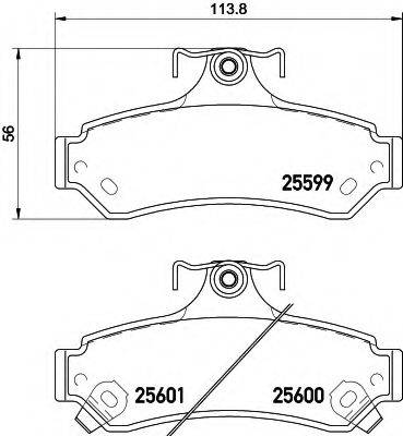 HELLA 8DB355020531 Комплект гальмівних колодок, дискове гальмо