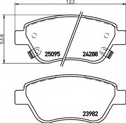 HELLA 8DB355021131 Комплект гальмівних колодок, дискове гальмо