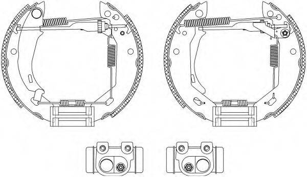 HELLA 8DB355003671 Комплект гальмівних колодок