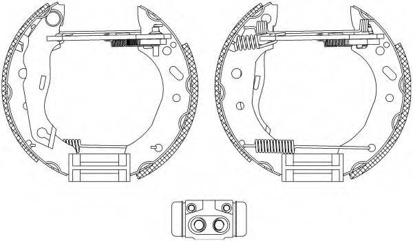 HELLA 8DB355004451 Комплект гальмівних колодок