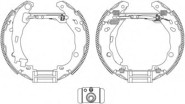 HELLA 8DB355005111 Комплект гальмівних колодок