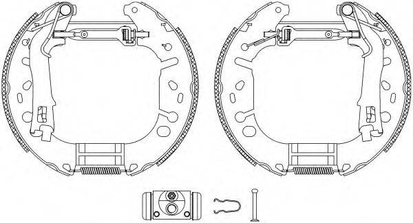 HELLA 8DB355005191 Комплект гальмівних колодок