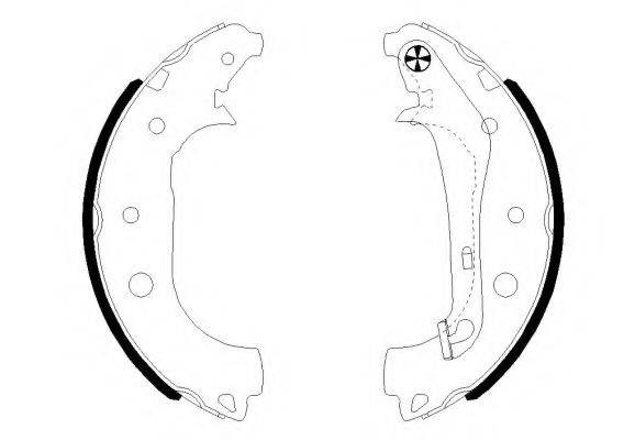 HELLA 8DB355022231 Комплект гальмівних колодок