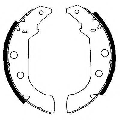 HELLA 8DB355001101 Комплект гальмівних колодок