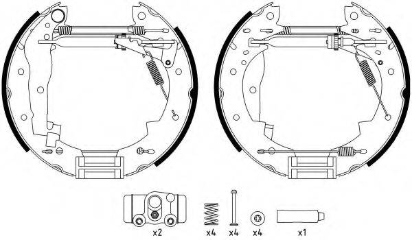 HELLA 8DB355022731 Комплект гальмівних колодок