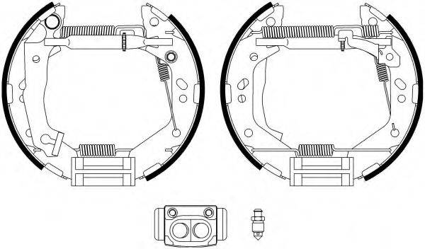 HELLA 8DB355022781 Комплект гальмівних колодок