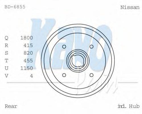 KAVO PARTS BD6855 Гальмівний барабан