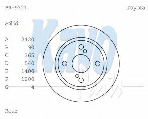 KAVO PARTS BR9321 гальмівний диск